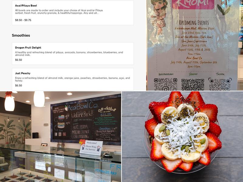 Acai Bowl Co. Menu