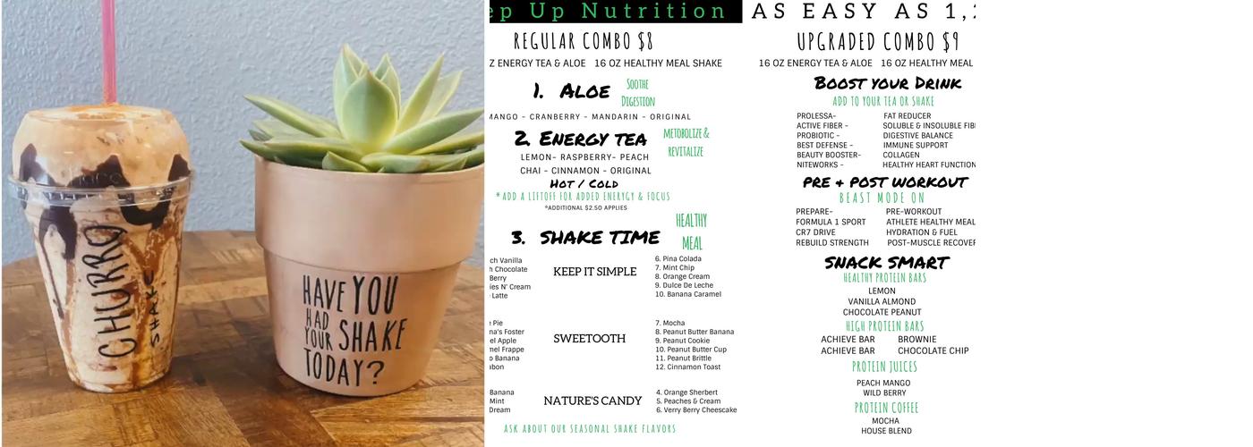 Step Up Nutrition Menu