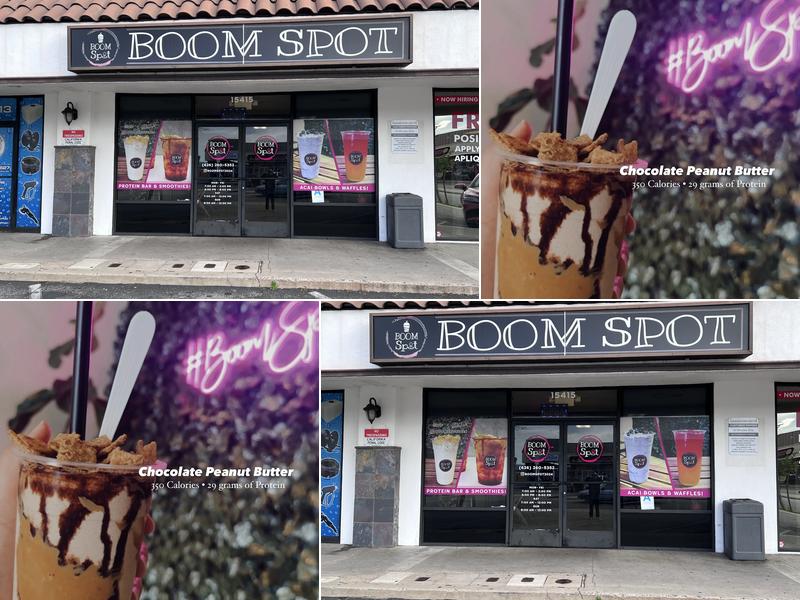 Boom Spot. Protein Shakes. Energy drinks