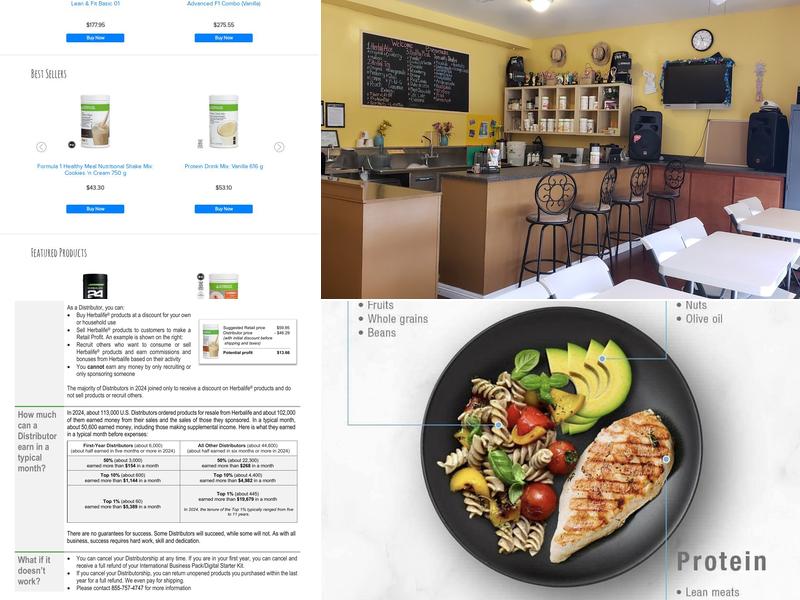 Vida natural club herbalife Menu