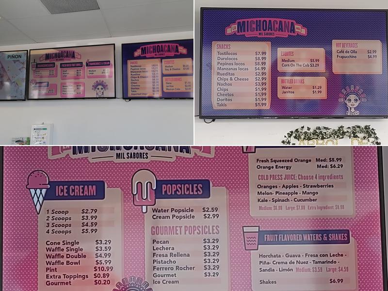 La Michoacána Mil Sabores Menu