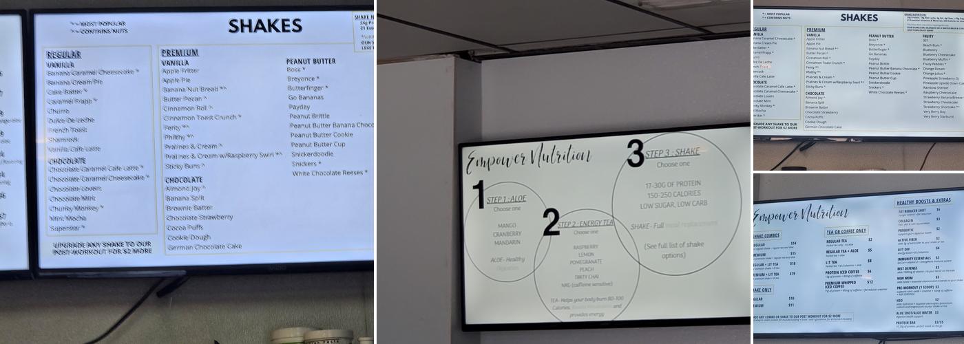 The Nutrition Fix Menu