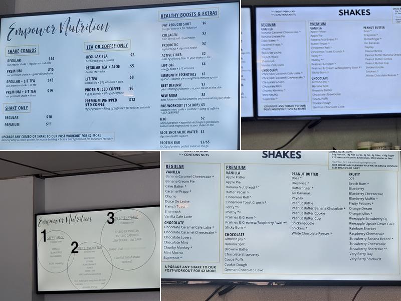 The Nutrition Fix Menu