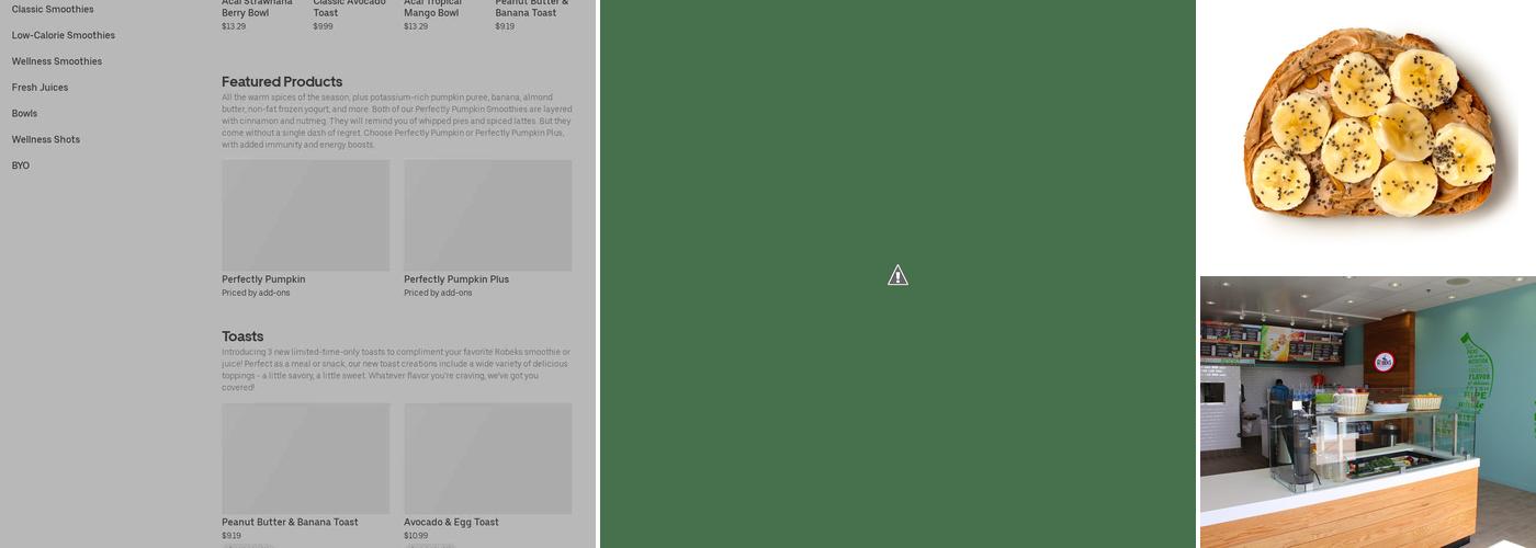 Robeks Fresh Juices & Smoothies Menu