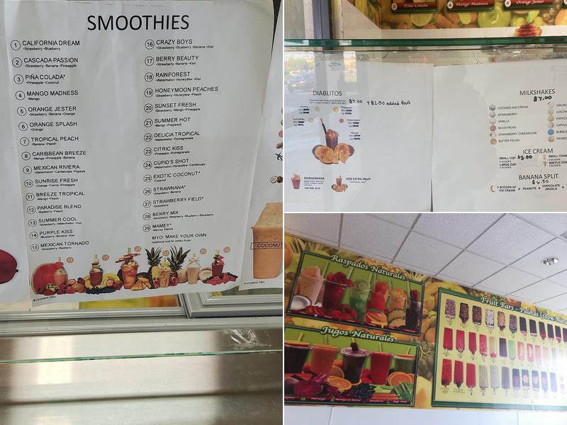 Cascada Refrescante Menu