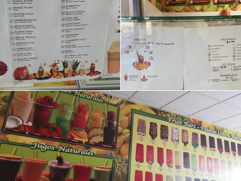 Cascada Refrescante Menu