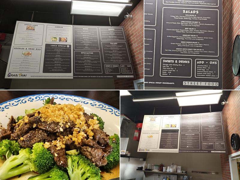 Grab Thai Menu