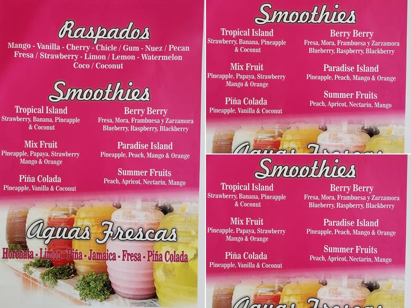 Paletas y Mas Menu