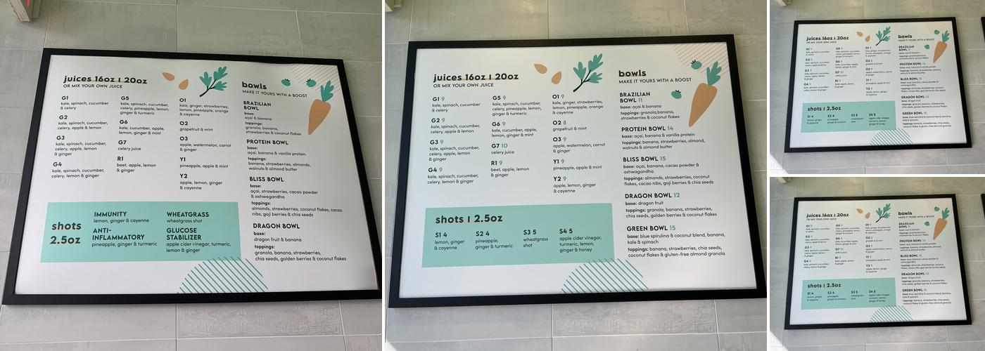 Parakeet Juicery Coronado East Menu