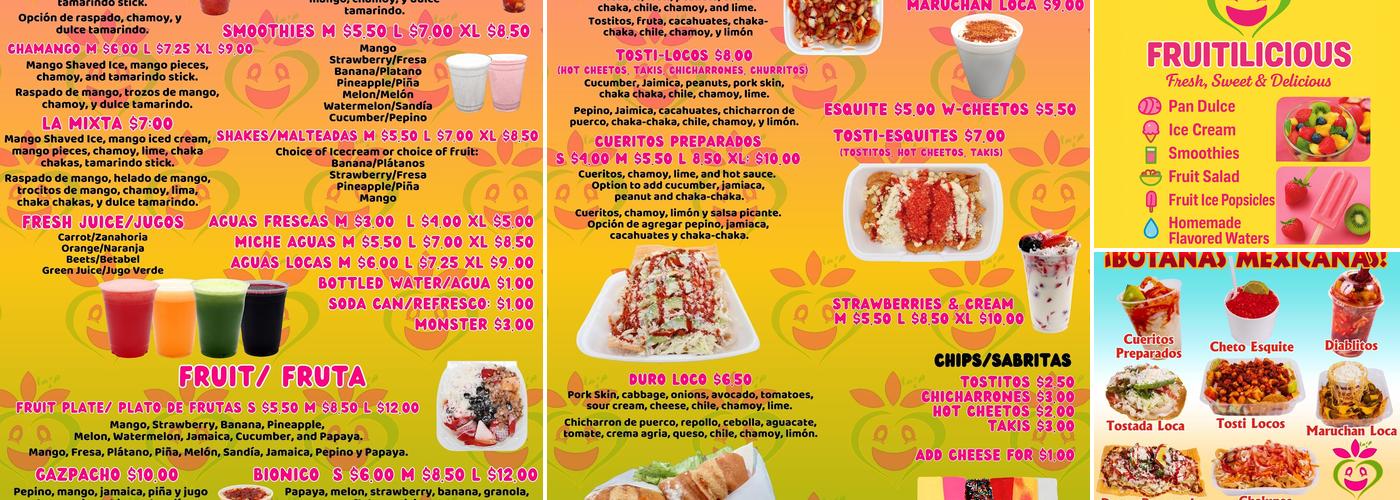 Fruitilicious Menu