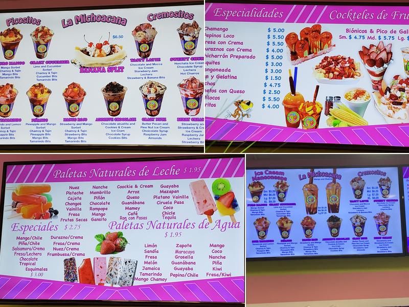 La Michoacana Menu