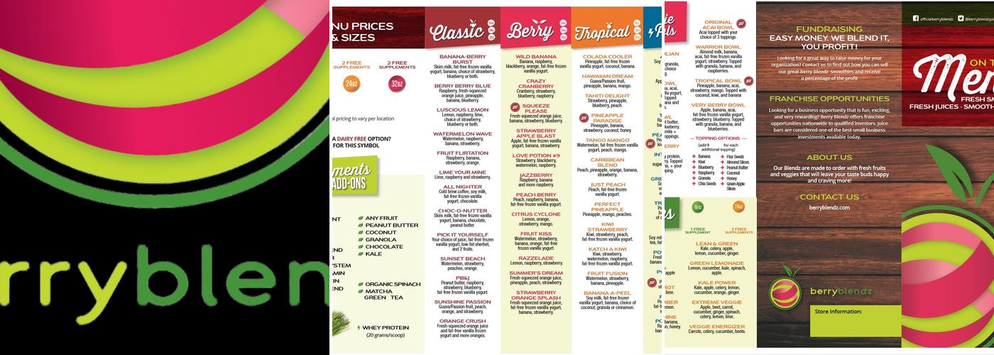 Berry Blendz Menu