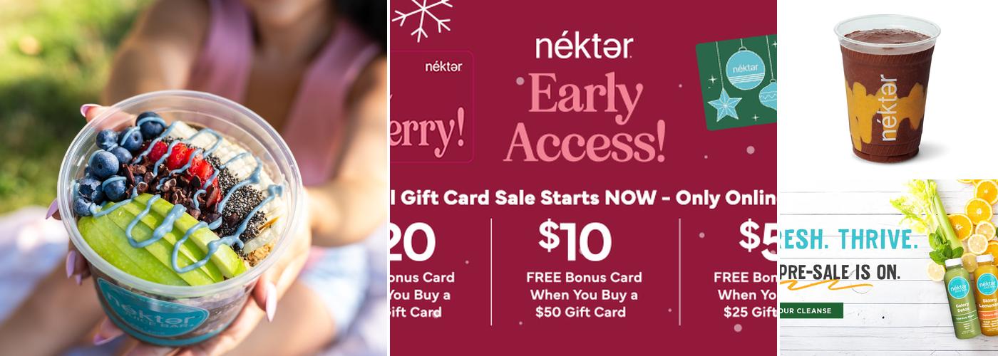 Nekter Juice Bar Menu