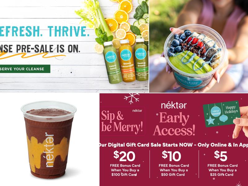 Nekter Juice Bar Menu