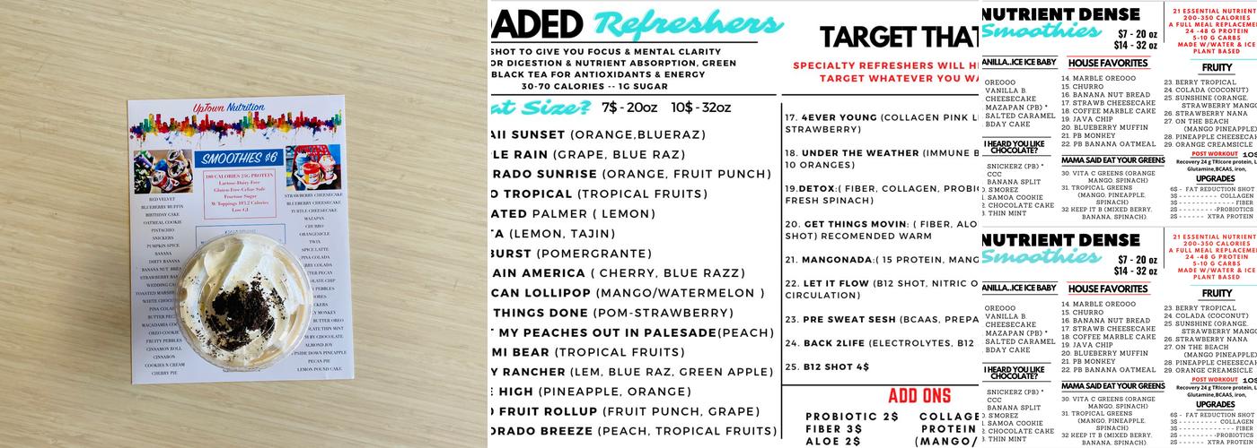 Tru Luv Nutrition LLC Menu