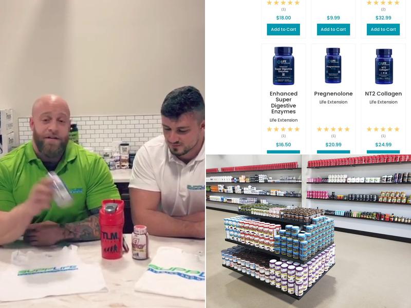 SuppLife Vitamins & Nutrition Menu