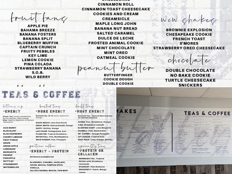 Valley Nutrition Menu