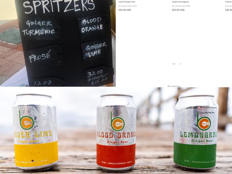 Big Crush Ginger Beer Menu