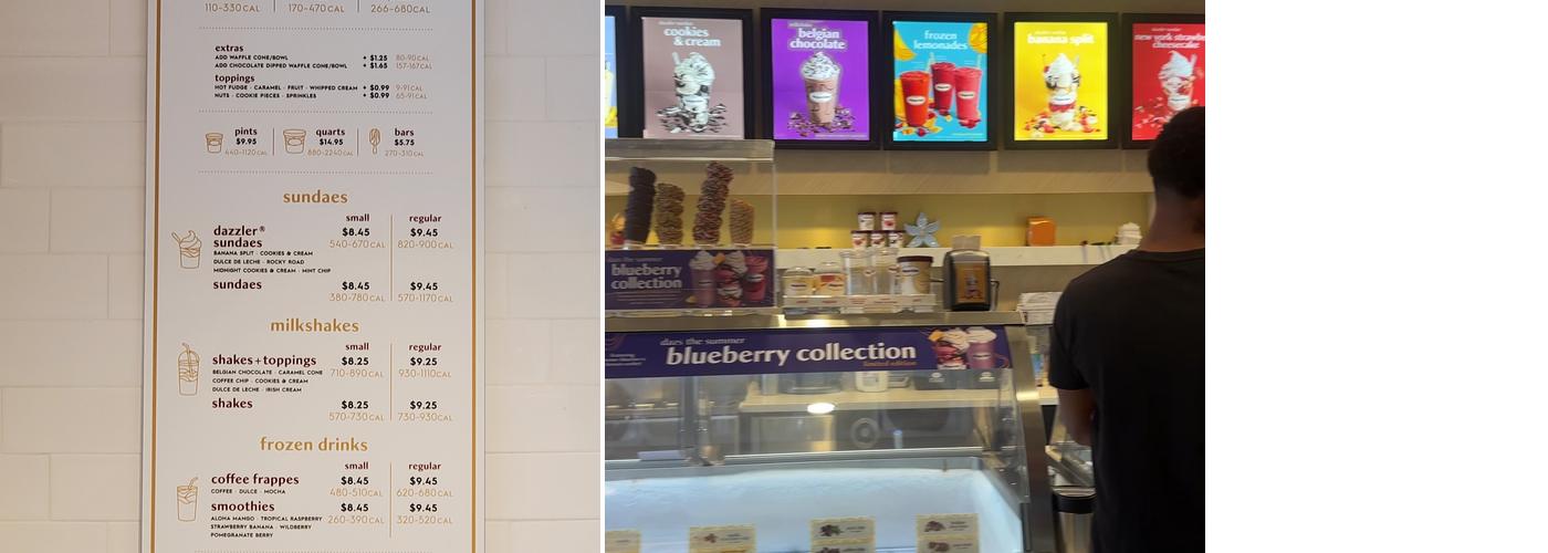 Haagen-Dazs Shops Menu