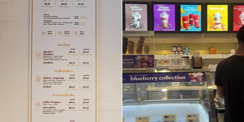 Haagen-Dazs Shops Menu