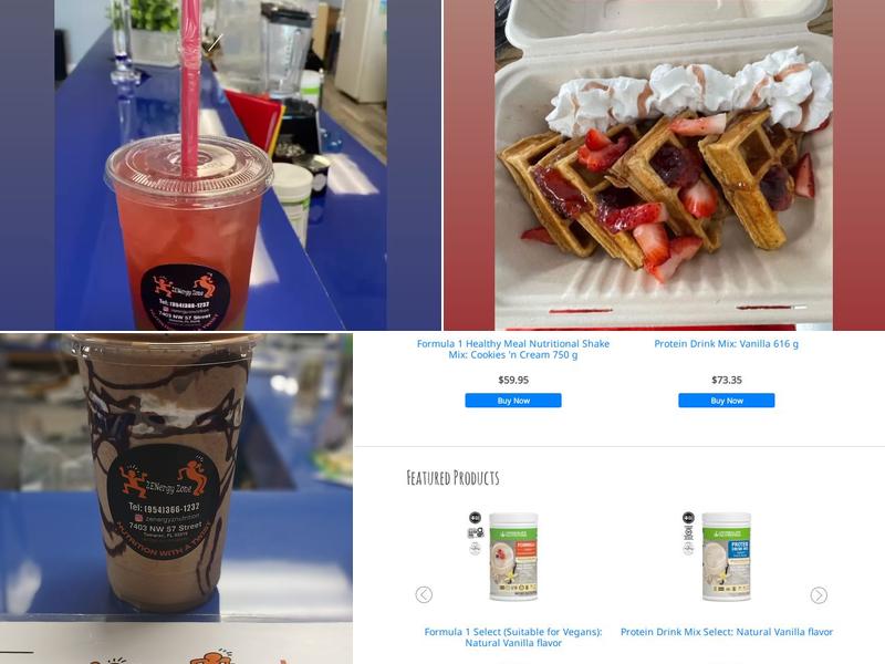 Zenergy Zone (Nutrition) Menu