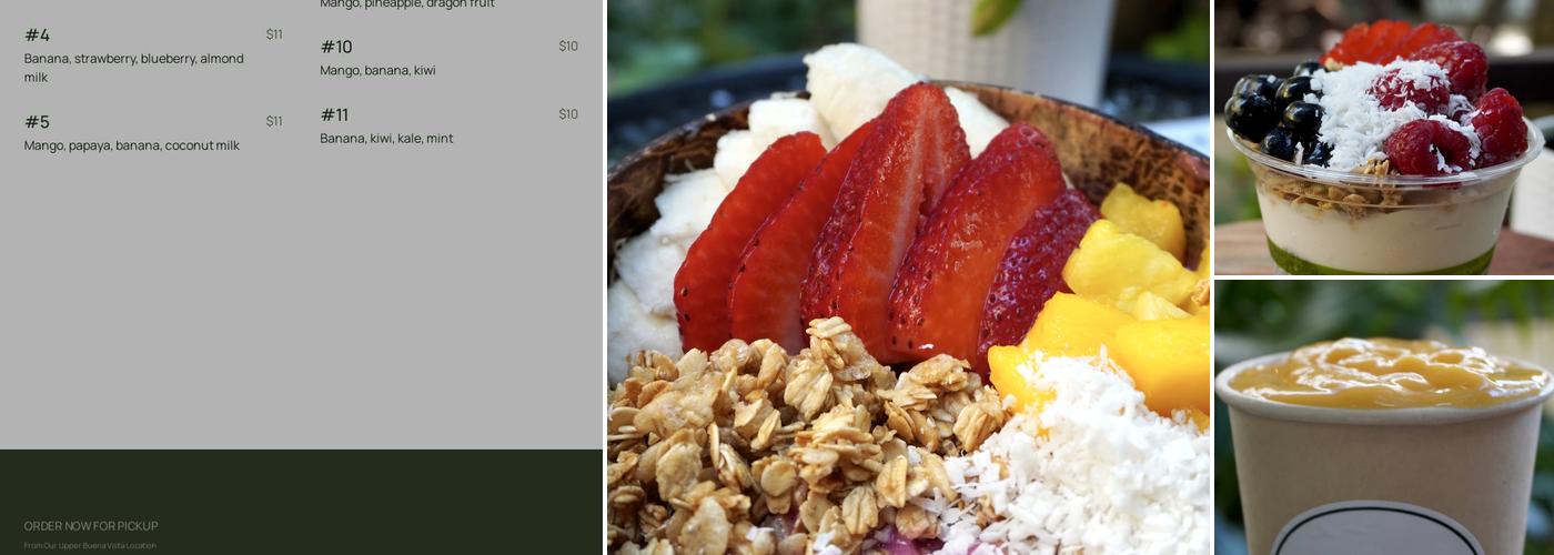 Devia Juice Bar at Midtown Shops Menu