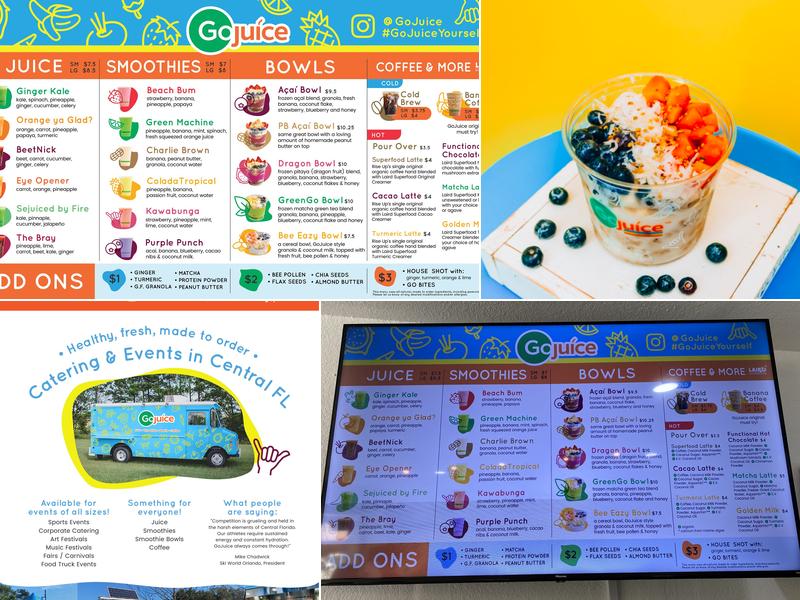 GoJuice Menu
