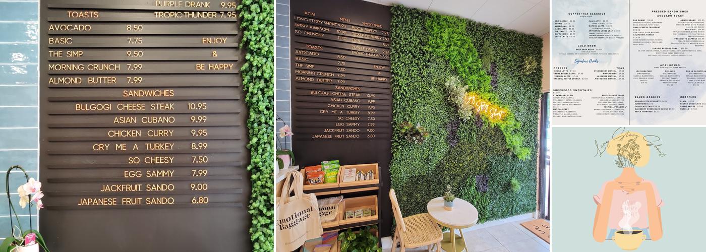 Long Story Short Cafe Menu