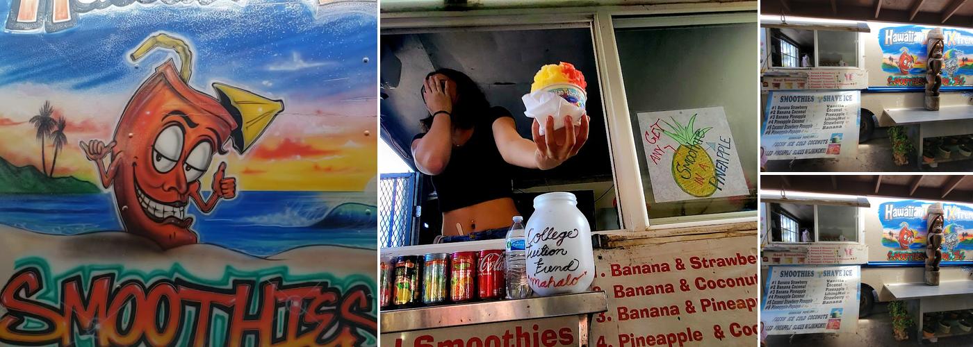 Hawaiian Island X-Treme Smoothies and Shaved Ice Menu