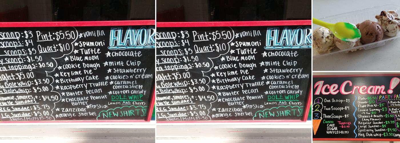 Top Hat Creamery Menu