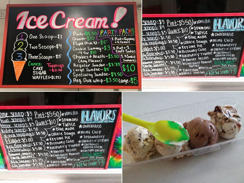Top Hat Creamery Menu