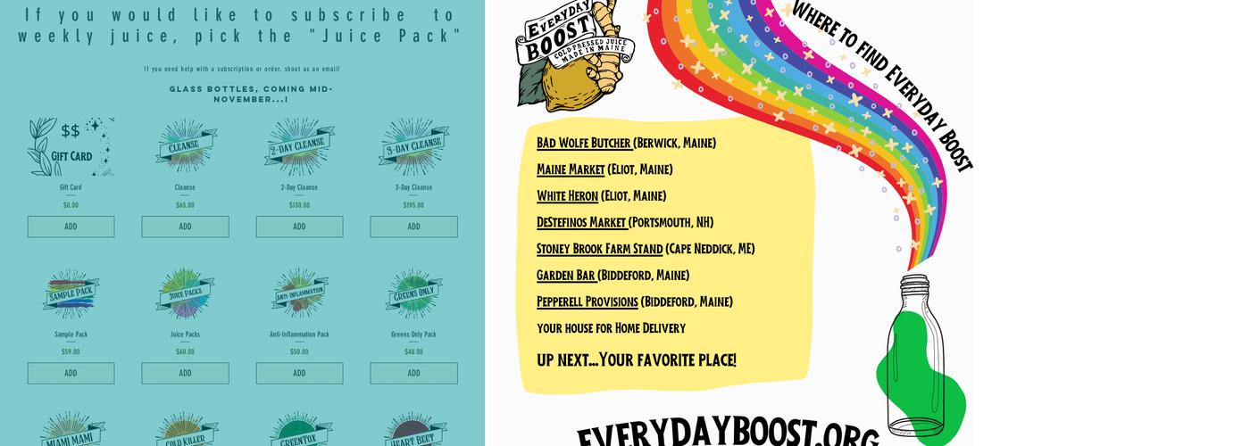 Everyday Boost Menu