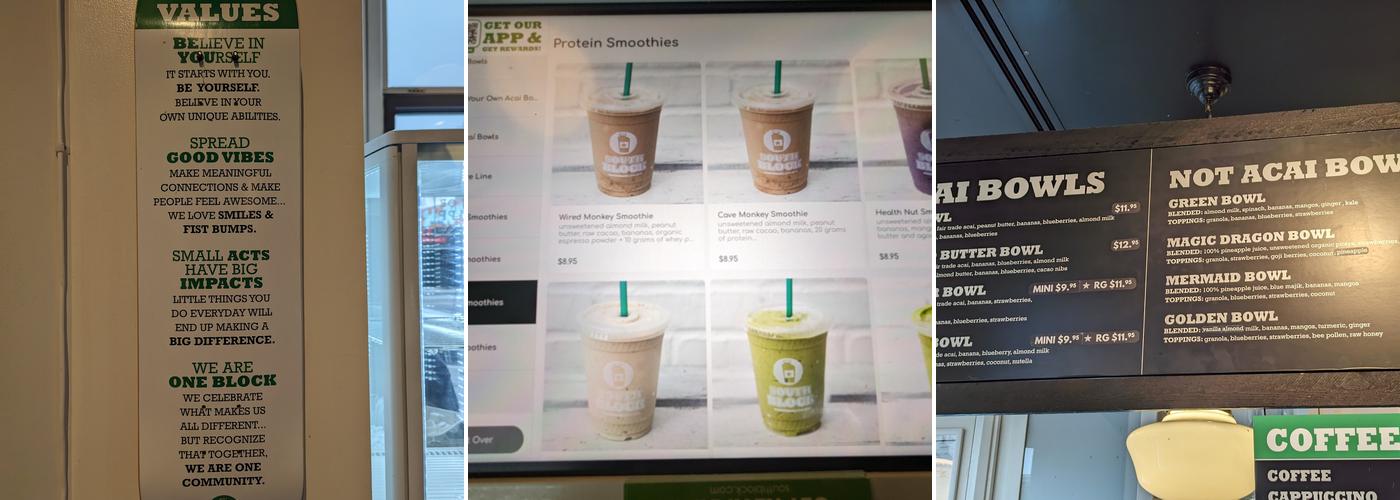 South Block Menu