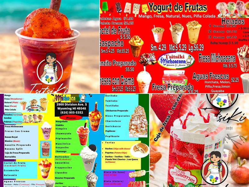 Tsitsiki Ice Cream & Snacks Menu