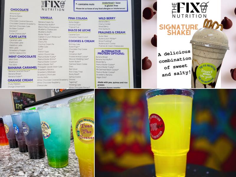The Fix Nutrition Menu