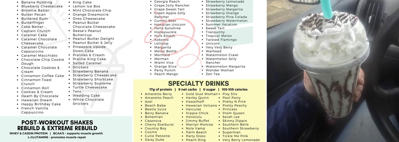 Downtown Nutrition - Hazlehurst Menu