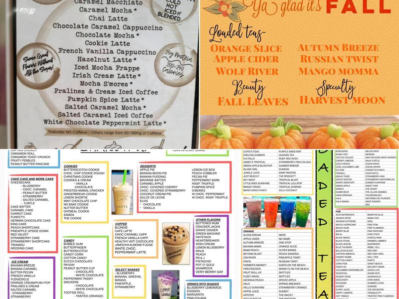 Arrow Nutrition Menu