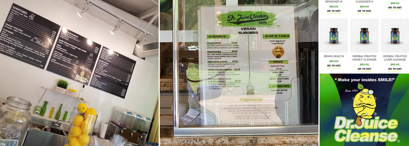 Dr. Juice Cleanse Menu