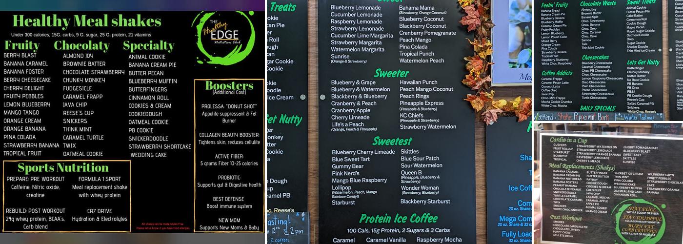 Healthy Edge Menu