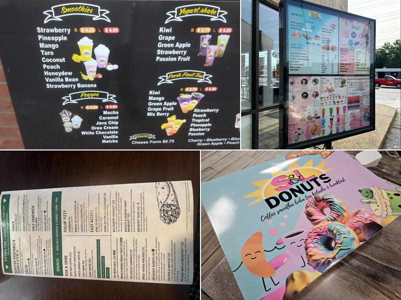 S&L Donuts Menu