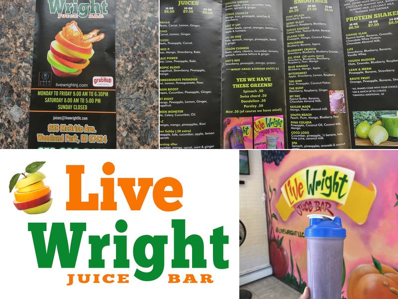 Live Wright Menu