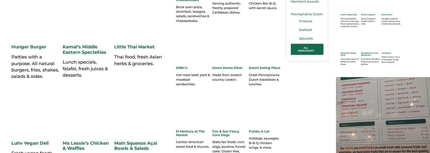 Four Seasons Juice Bar Menu