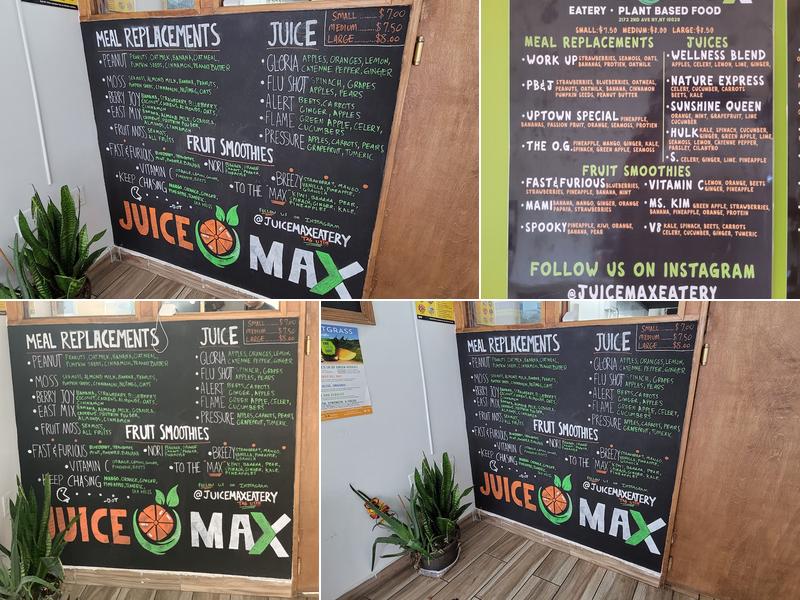 Juice Max LLC Menu