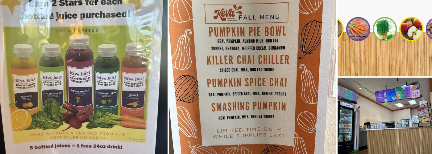 Keva Juice Menu