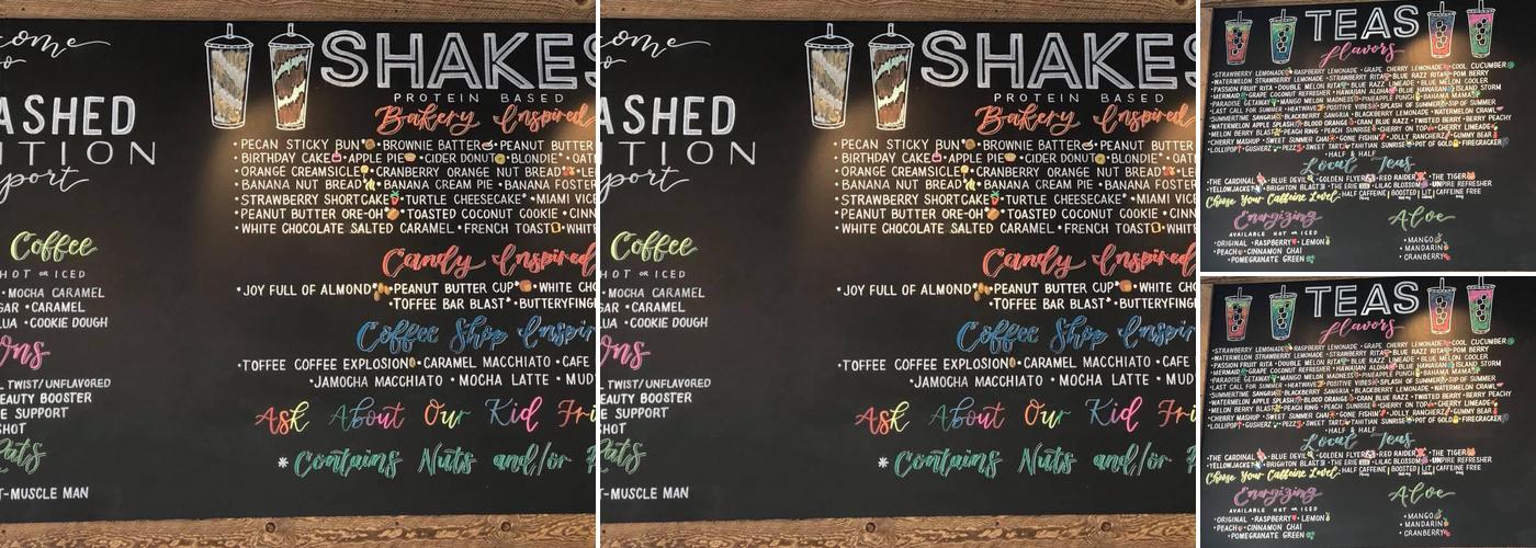 Unleashed nutrition Menu