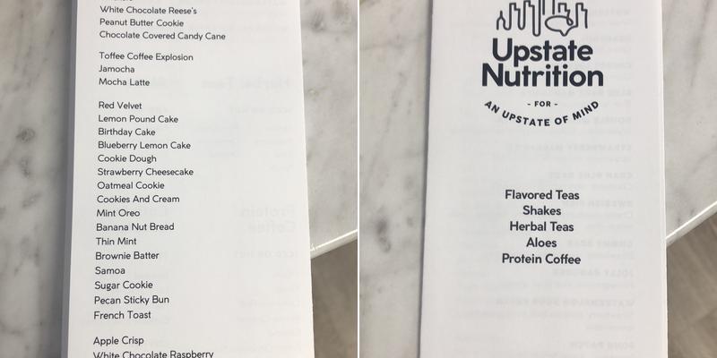 Herbalife Upstate Nutrition Menu