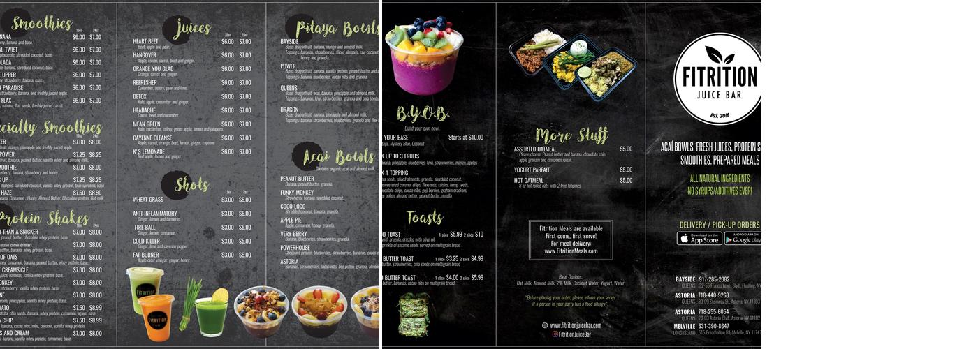 Fitrition Menu