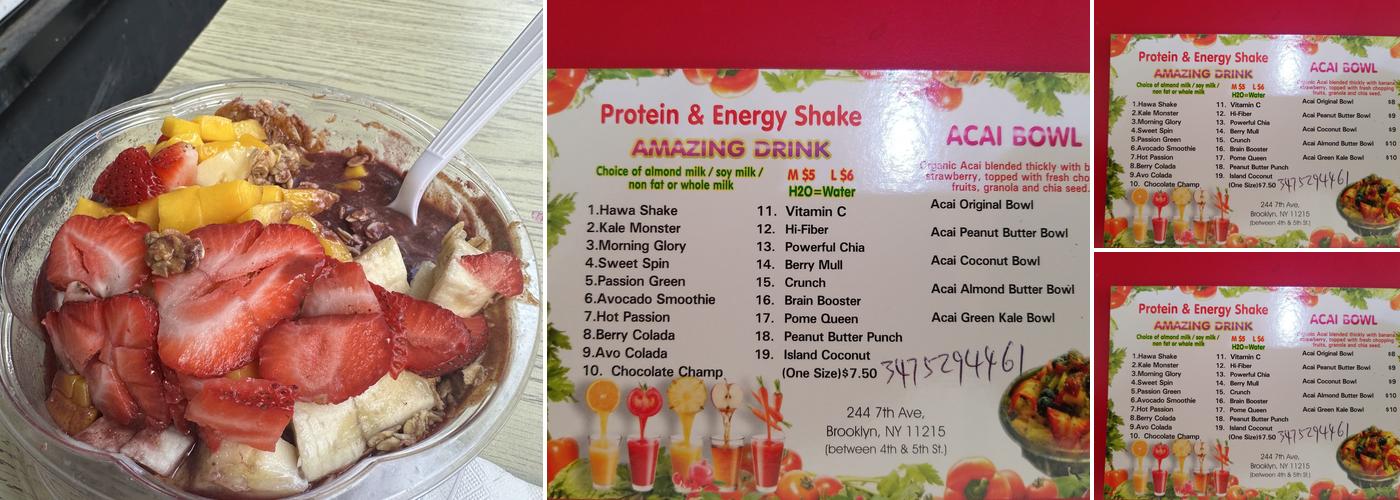 Bobo's Smoothies Hawa Menu