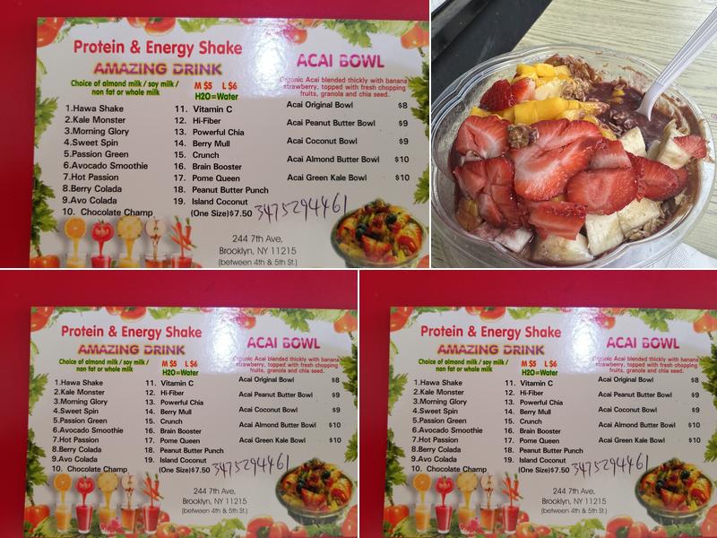 Bobo's Smoothies Hawa Menu