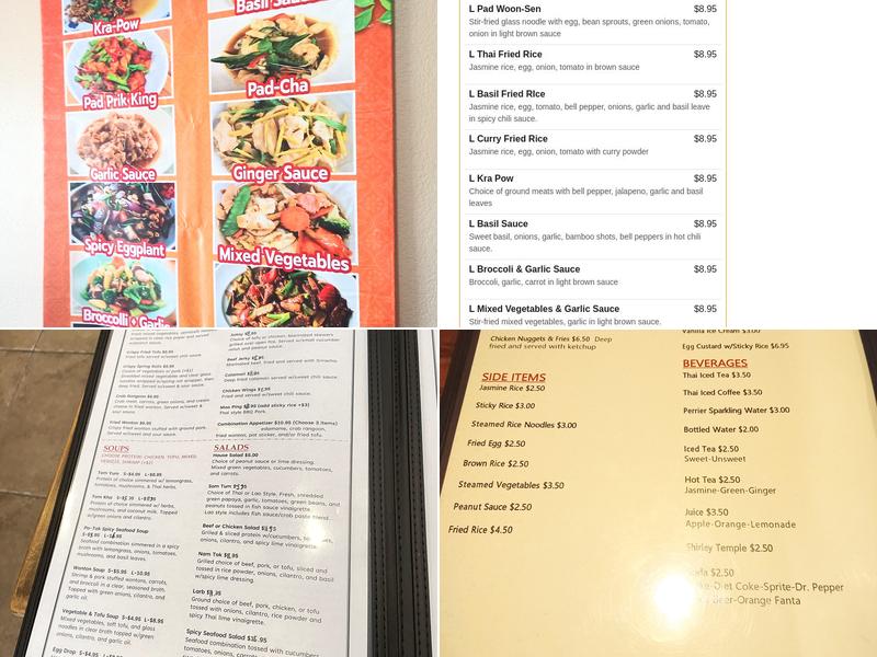 Jan Thai Kitchen Menu